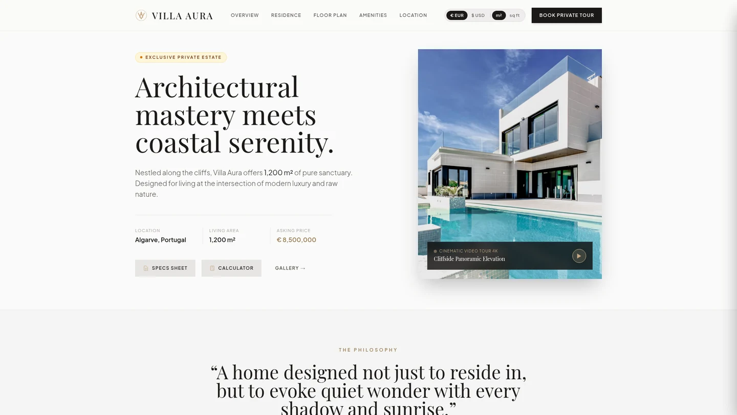Prévia do site Vila Aura